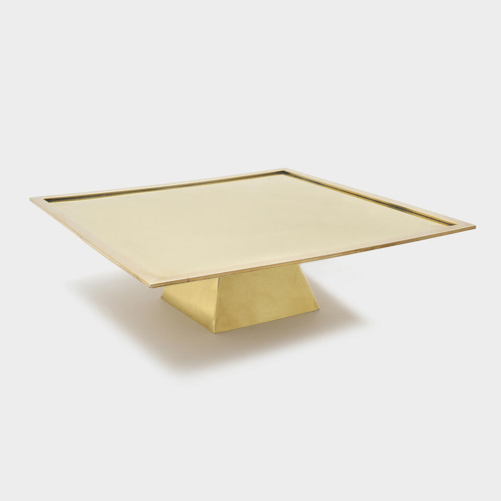 BOLEIRA QUADRADA DOURADA