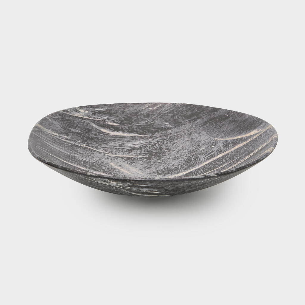 BOWL ORGÂNICO CERÂMICA PRETO RAJADO