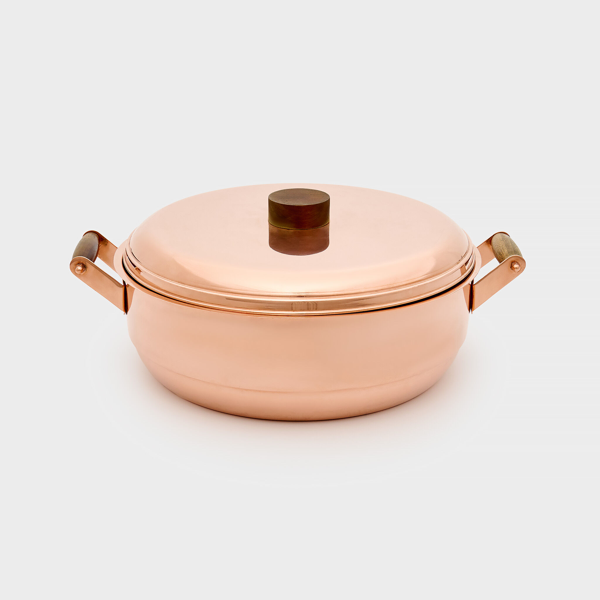 CAÇAROLA COBRE ALÇA MADEIRA