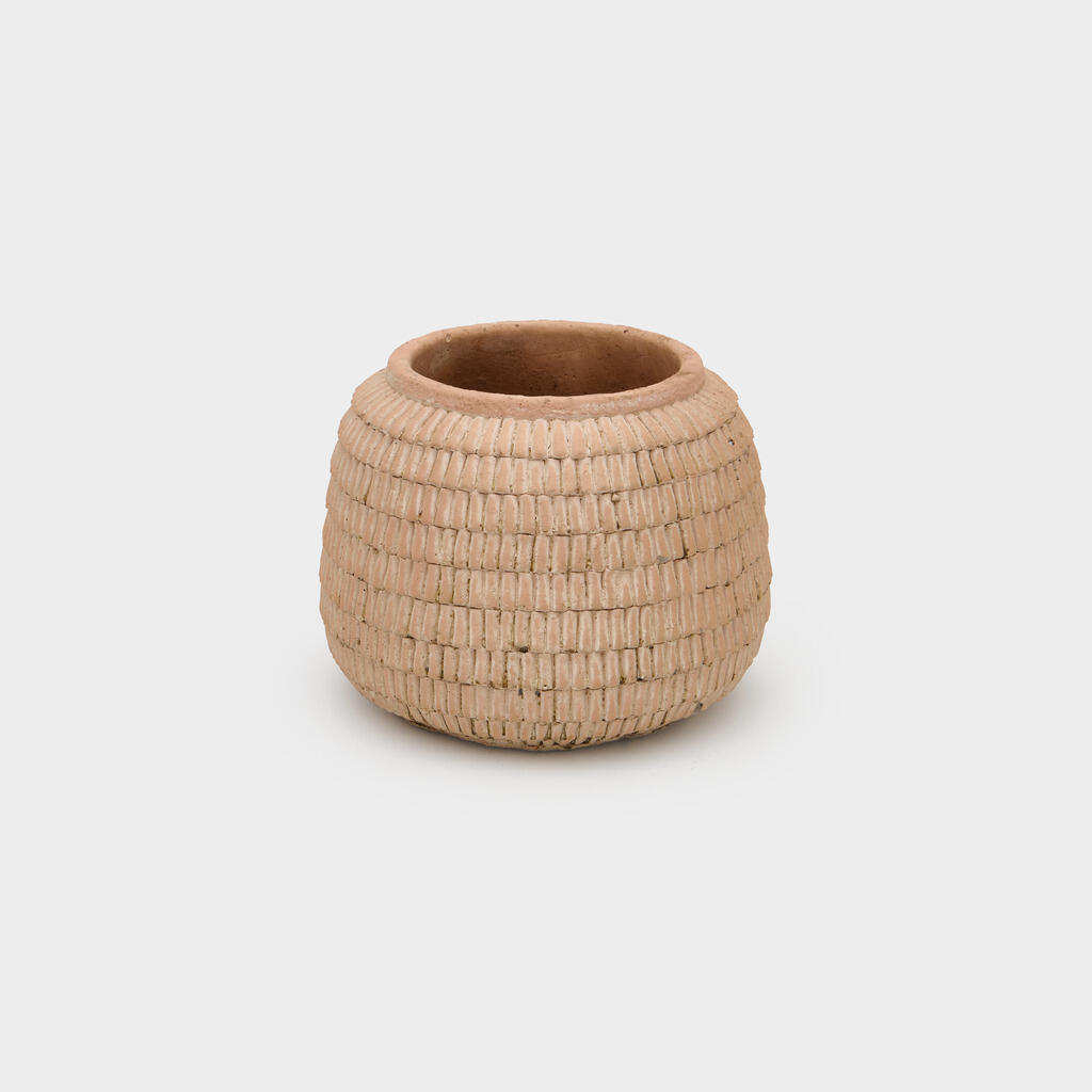 CACHEPOT REDONDO CERÂMICA TIJOLO MOSAICO