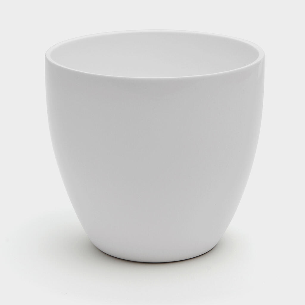 CACHEPOT REDONDO CERÂMICA BRANCO