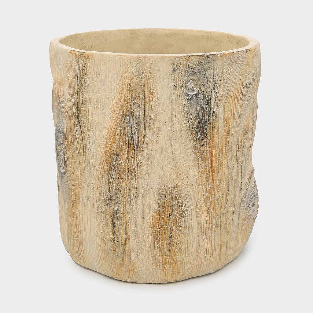 CACHEPOT TRONCO CIMENTO CRU