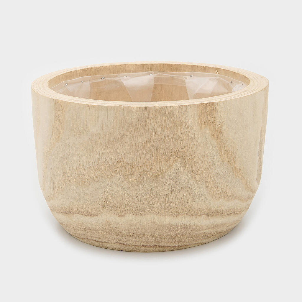 CACHEPOT REDONDO MADEIRA CLARO