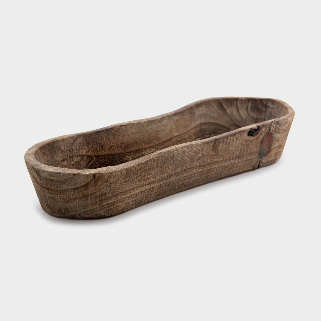 CACHEPOT OVAL MADEIRA RUSTICO - G