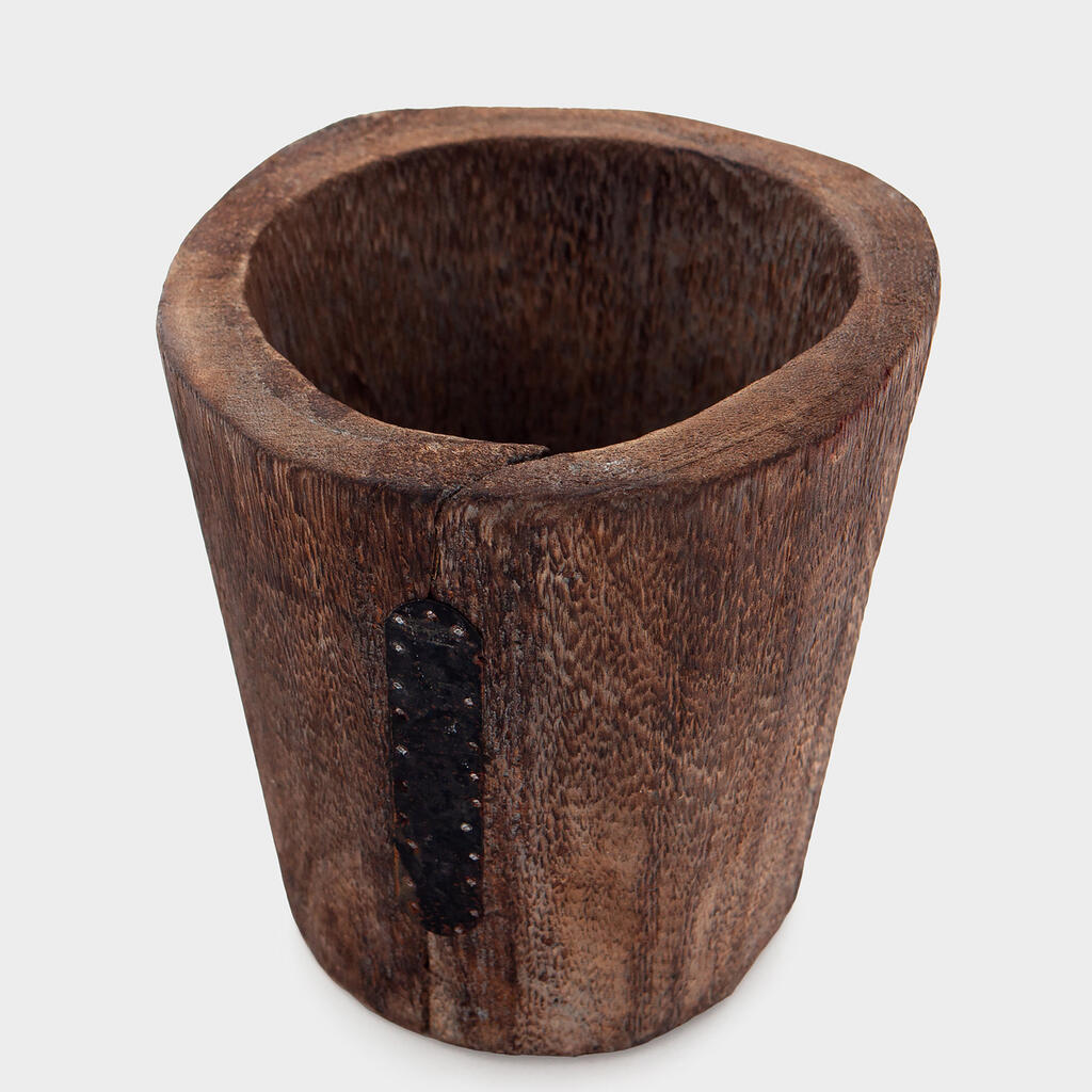 CACHEPOT REDONDO MADEIRA RUSTICO - PP