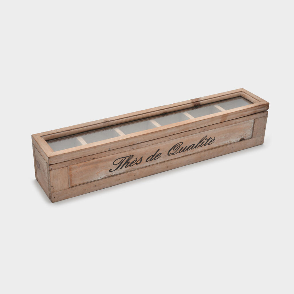 CAIXA CHÁ MADEIRA 6 DIVISORIAS