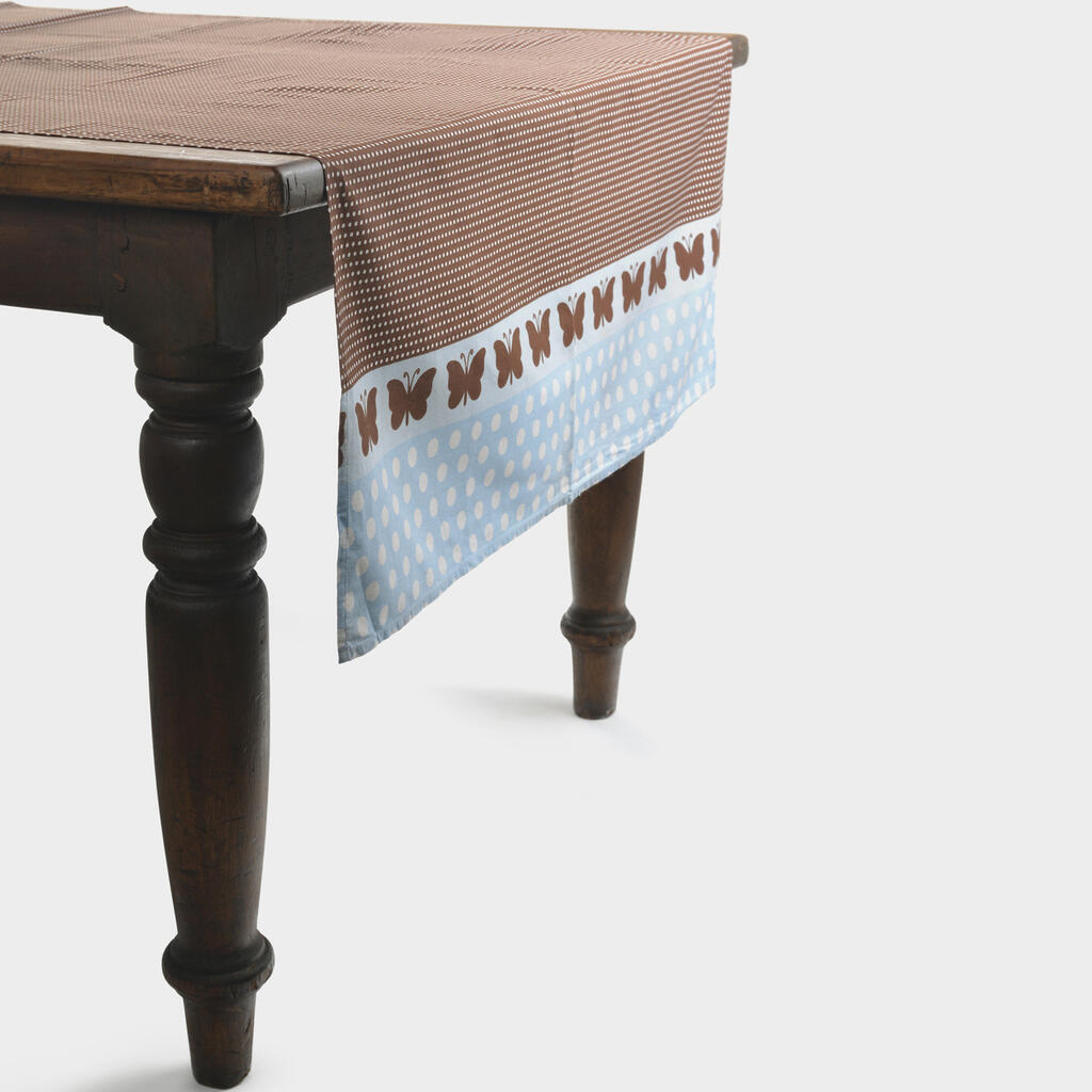 CAMINHO MESA CHITA MARROM BOLA