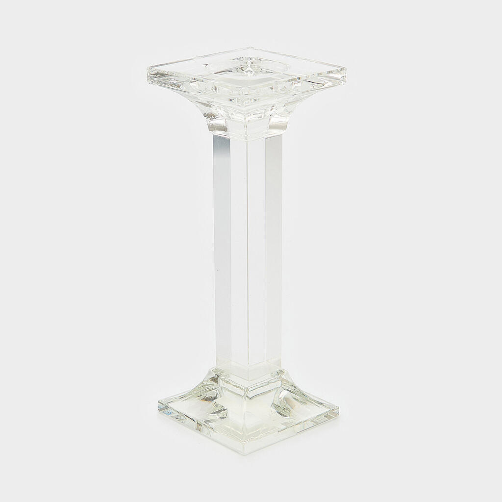 CASTIÇAL QUADRADA CRISTAL M