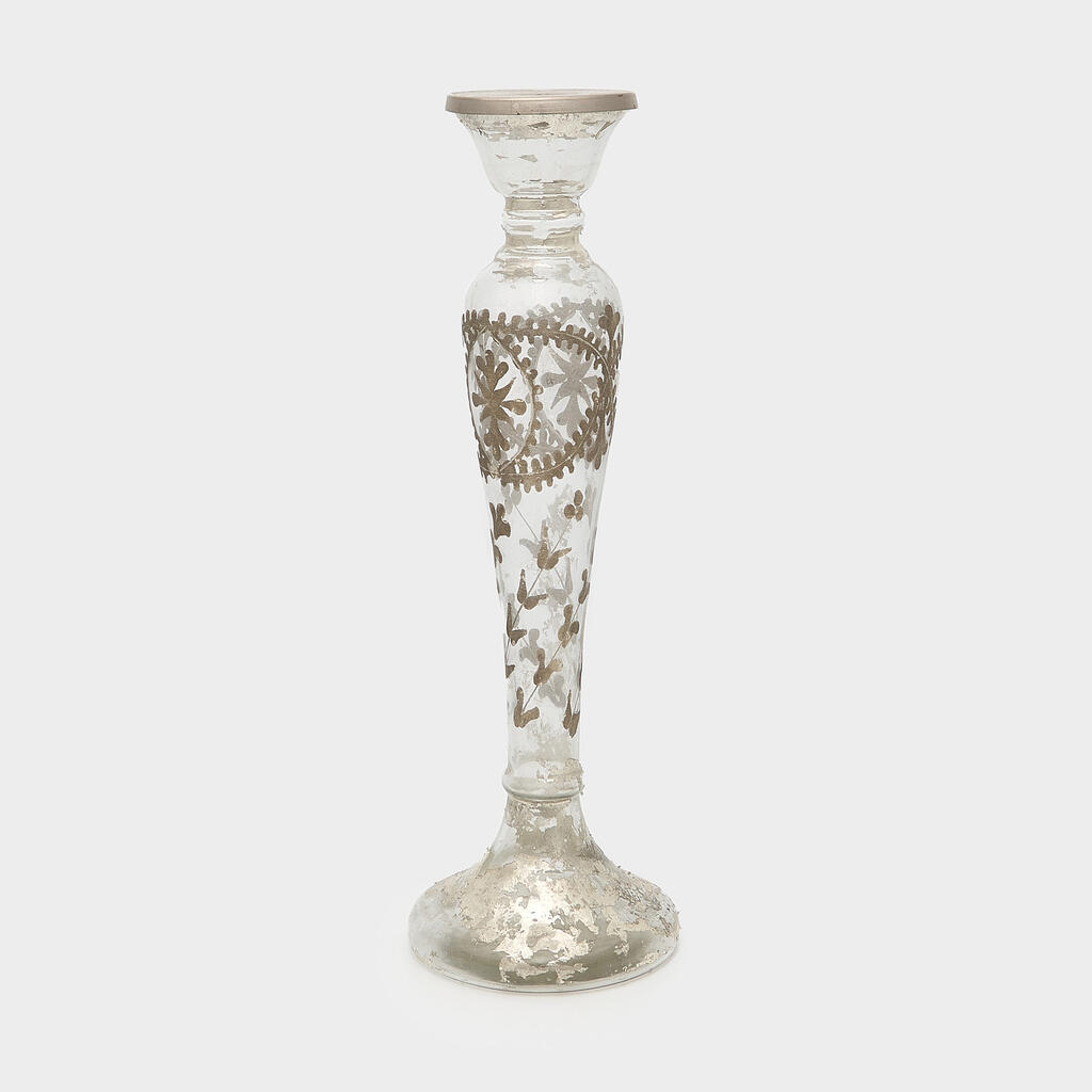 CASTIÇAL ESPELHADO TORNEADO