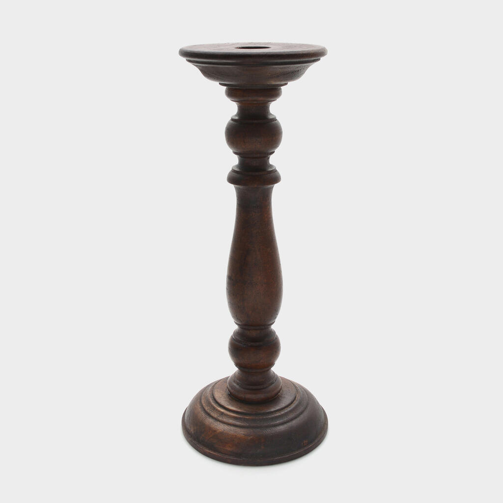 CASTIÇAL MADEIRA TORNEADO - G