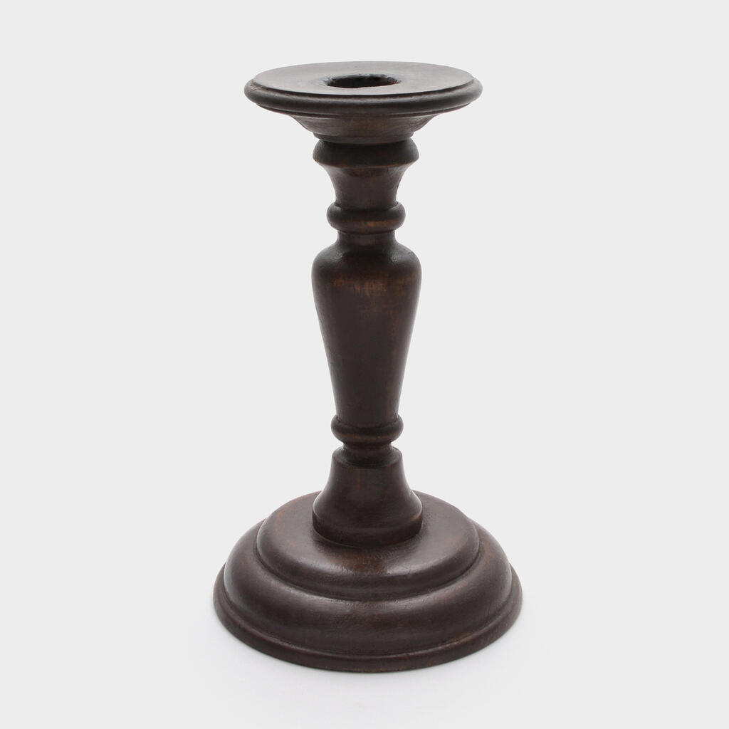 CASTIÇAL MADEIRA TORNEADO - P