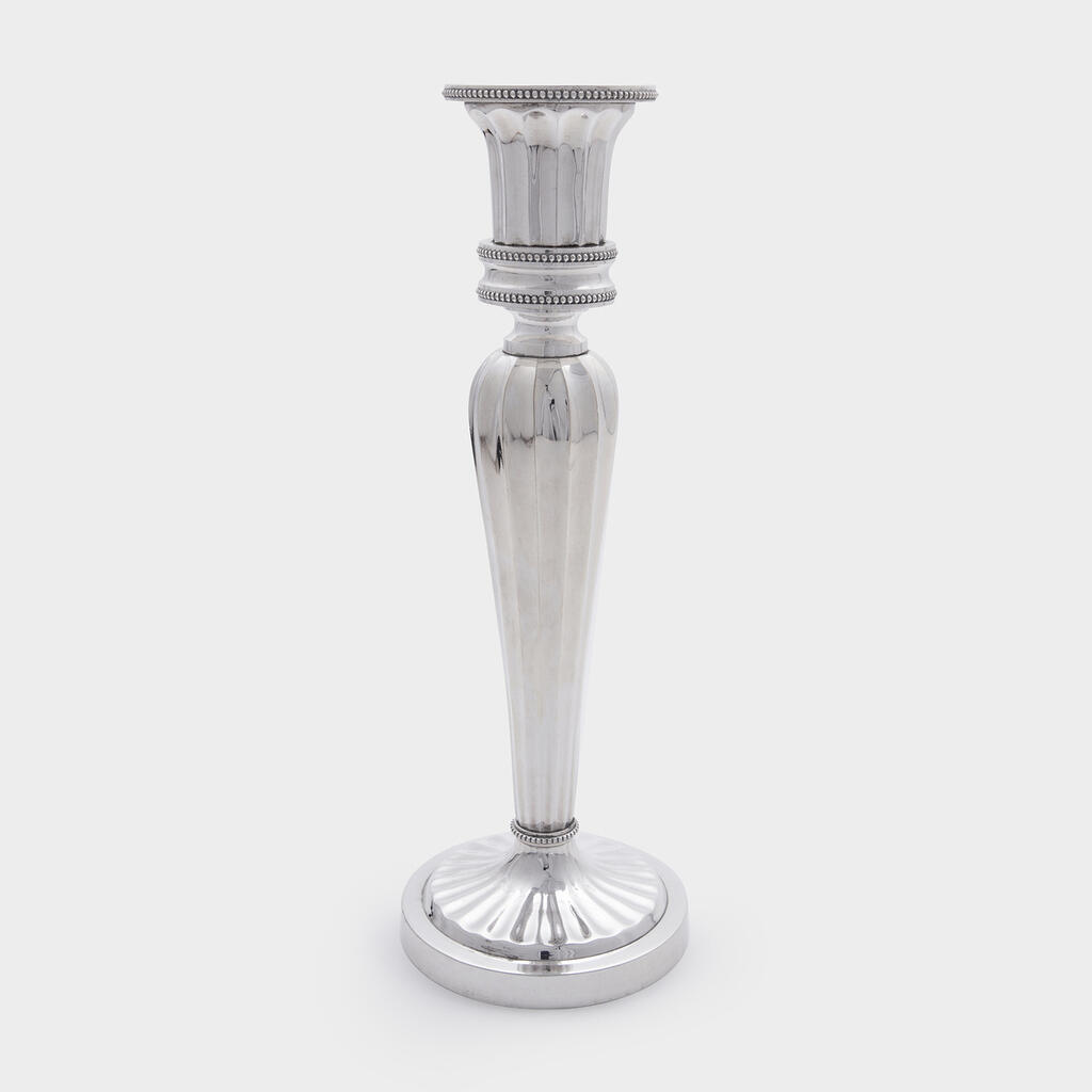 CASTIÇAL PRATA BOLINHA