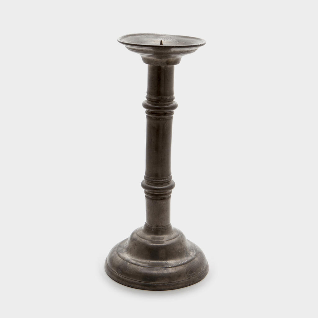 CASTIÇAL PRATA FOUX BAMBU M