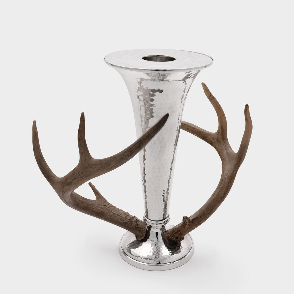 CASTIÇAL PRATA OSSO MACHETADO SOLITARIO