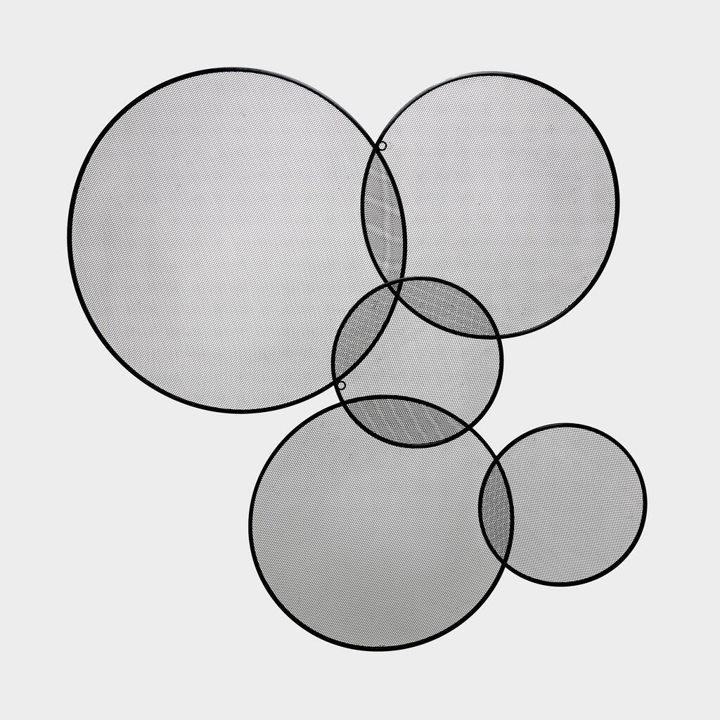 CENTRO DE MESA METAL PRETO 5 BOLAS