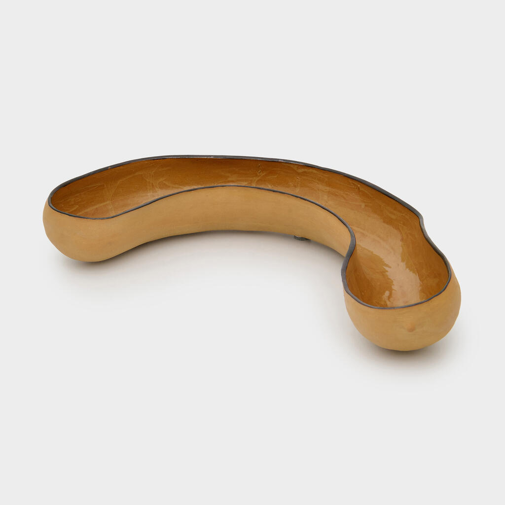 CENTRO DE MESA CERÂMICA BEGE QUEIMADO JERIUM