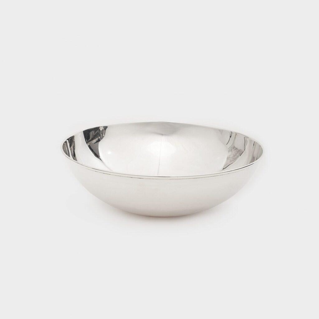 CENTRO DE MESA REDONDO PRATA LISO - M