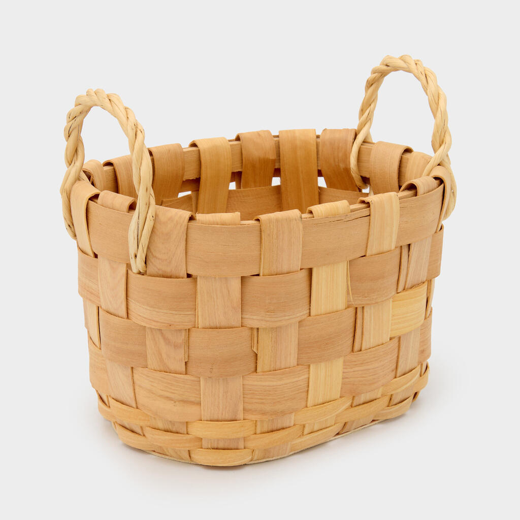 CESTA OVAL FIBRA BAMBU COM ALÇA