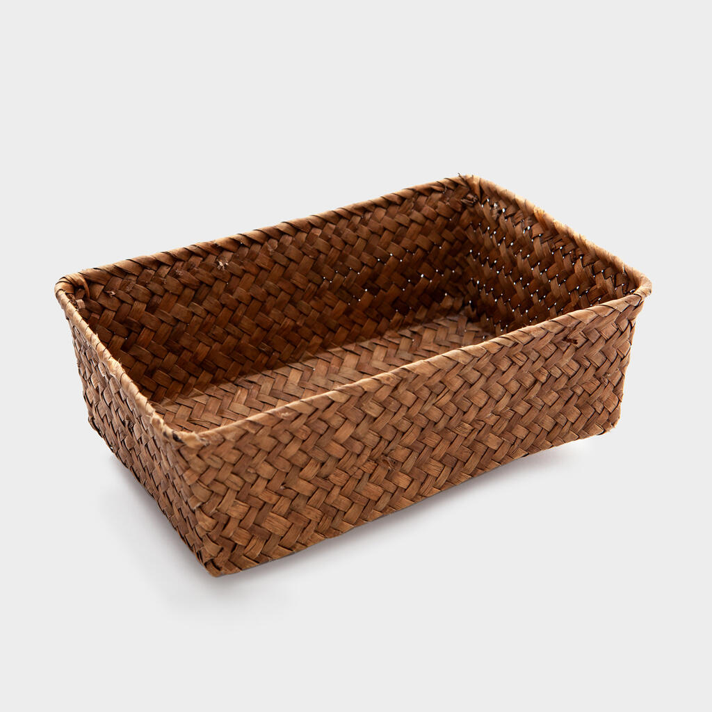 CESTA RETANGULAR PALHA