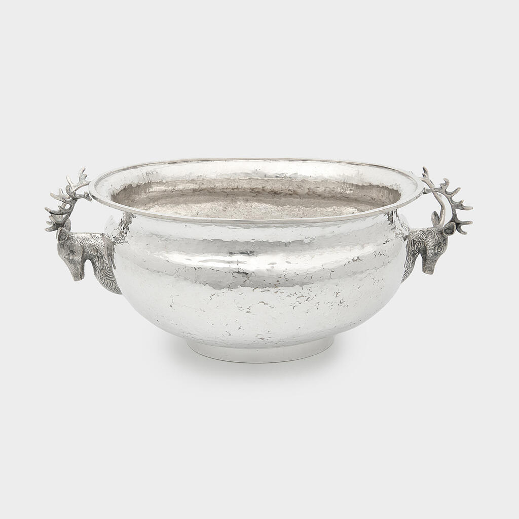 CAMPANHEIRA OVAL PRATA CERVO