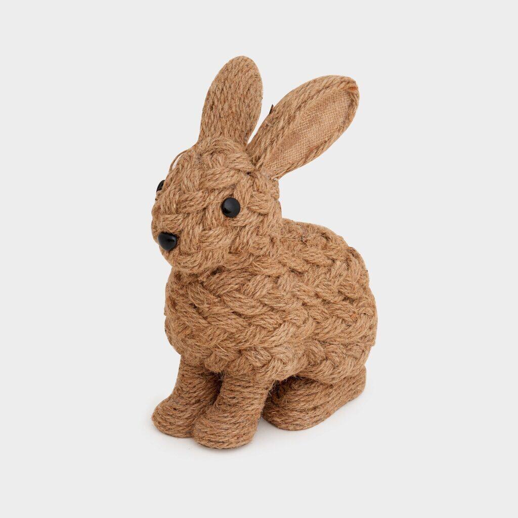 ESCULTURA COELHO JUTA SENTADO