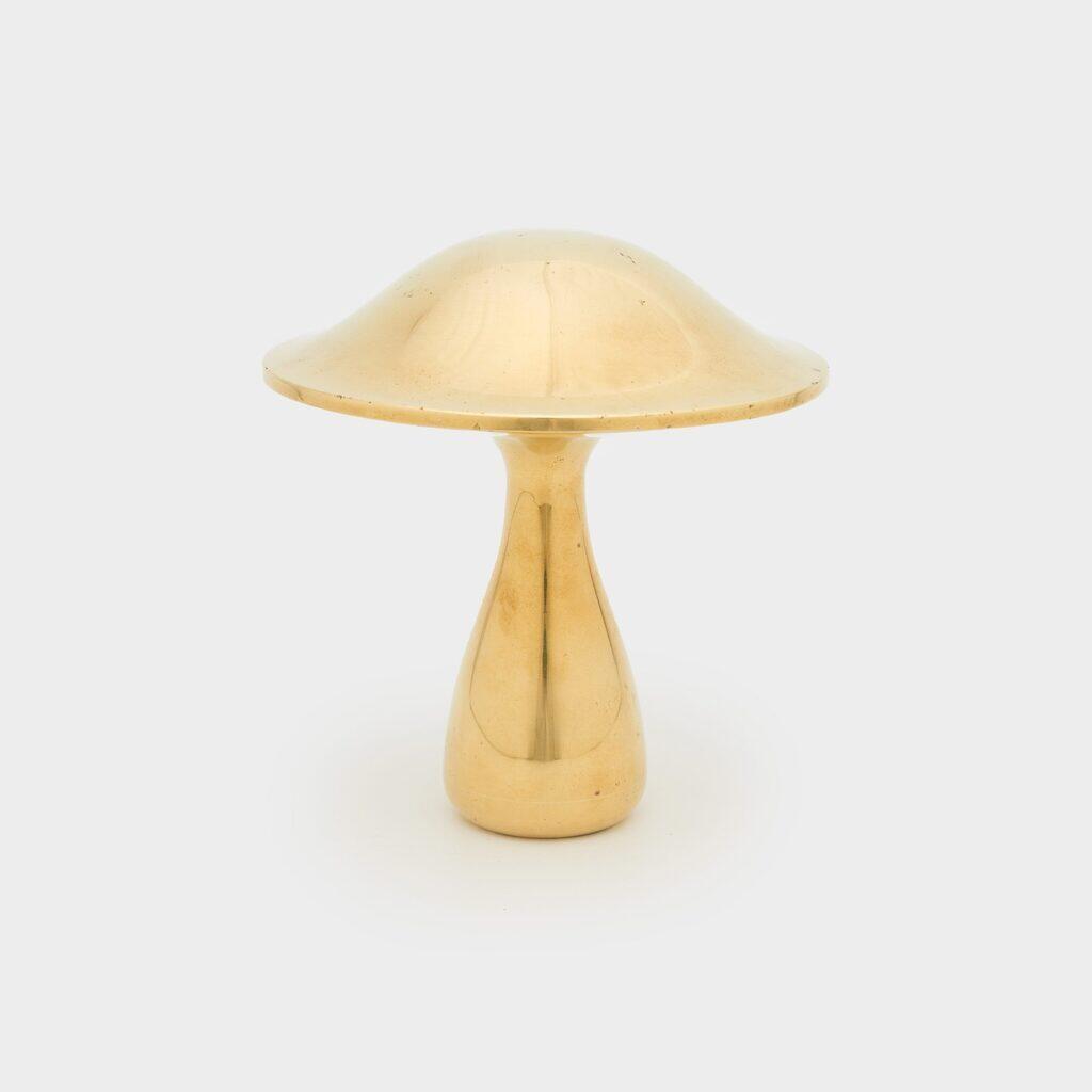 ESCULTURA COGUMELO DOURADO