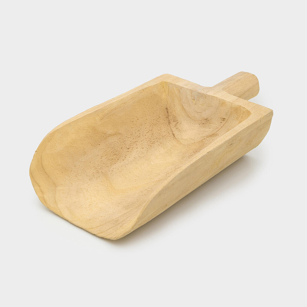 ESCULTURA CONCHA MADEIRA GRÃOS