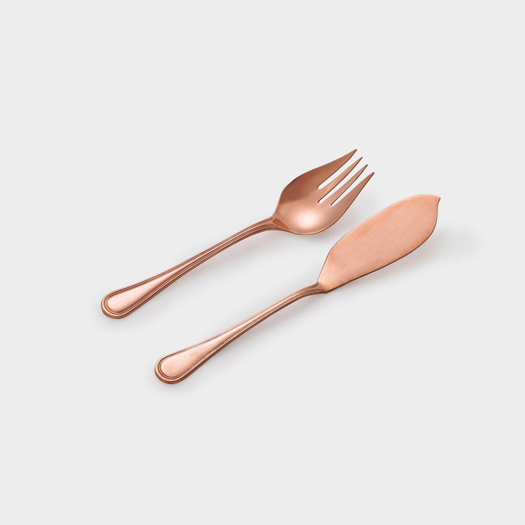 CONJUNTO TRINCHANTE PEIXE COBRE LISA