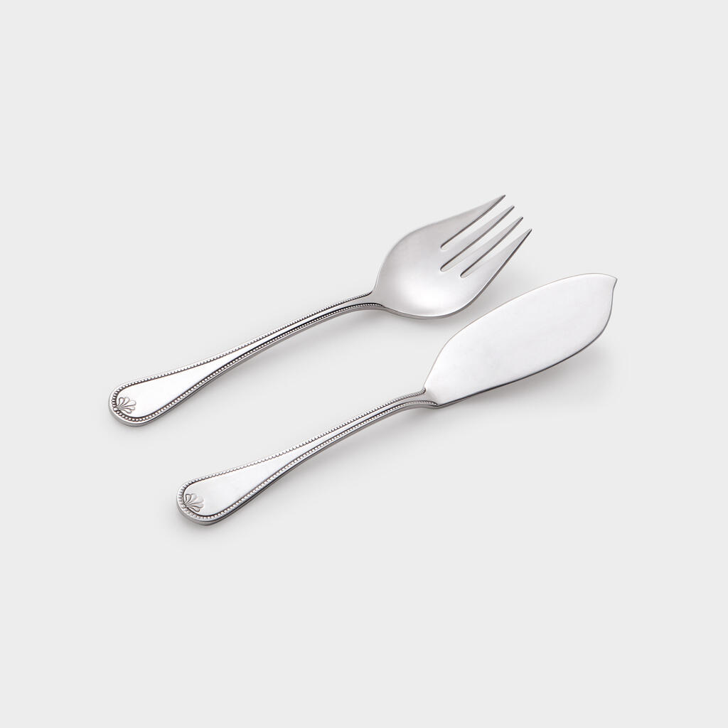 CONJUNTO TRINCHANTE PEIXE PRATA TRABALHADO