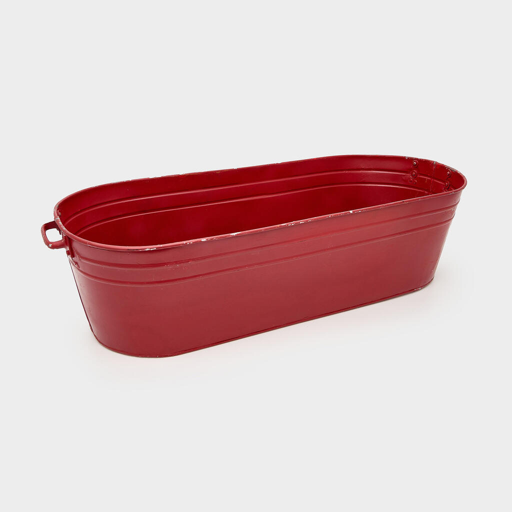 COOLER OVAL FERRO VERMELHO ESMALTE