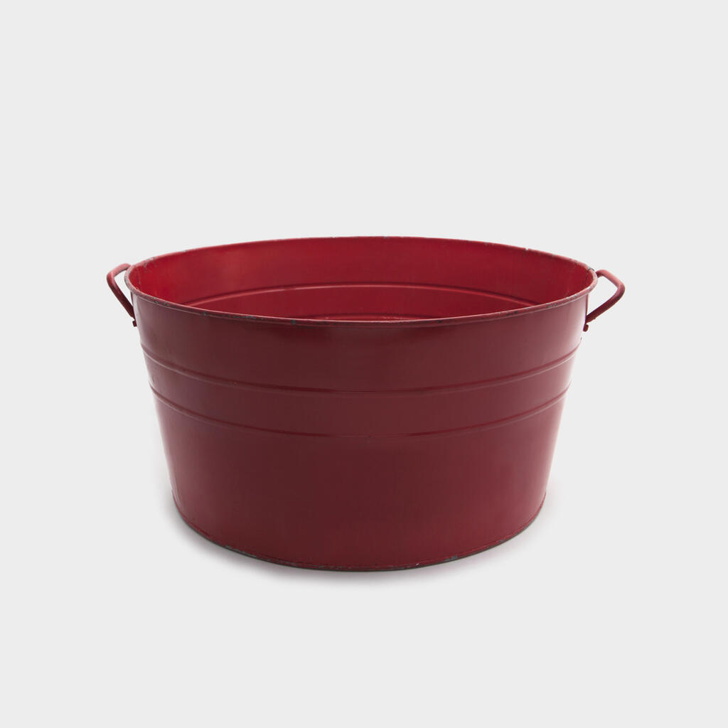 COOLER REDONDO FERRO VERMELHO ESMALTE -GG