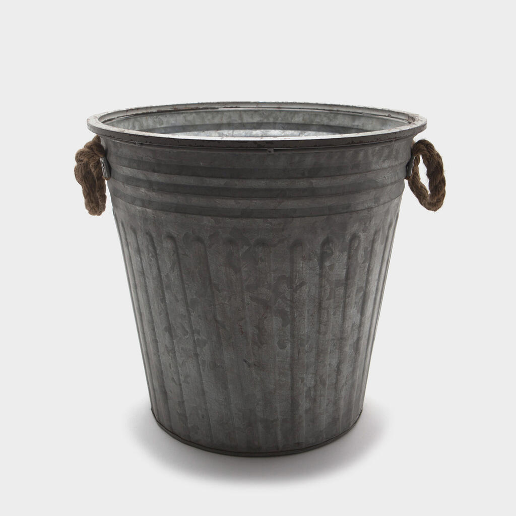 BALDE GALVANIZADO ALÇA DE CORDA - M