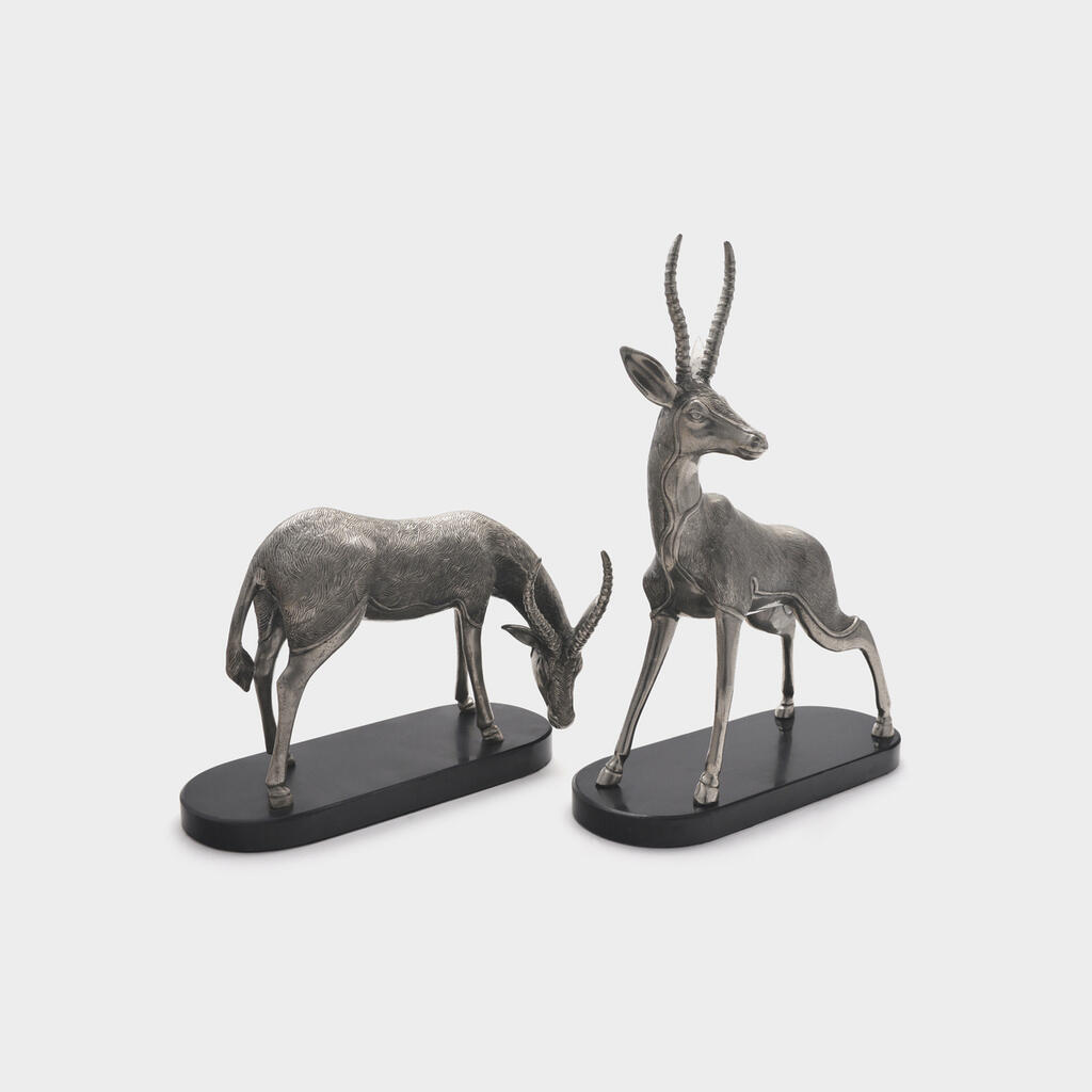 ESCULTURA ATILOPE PRATEADO