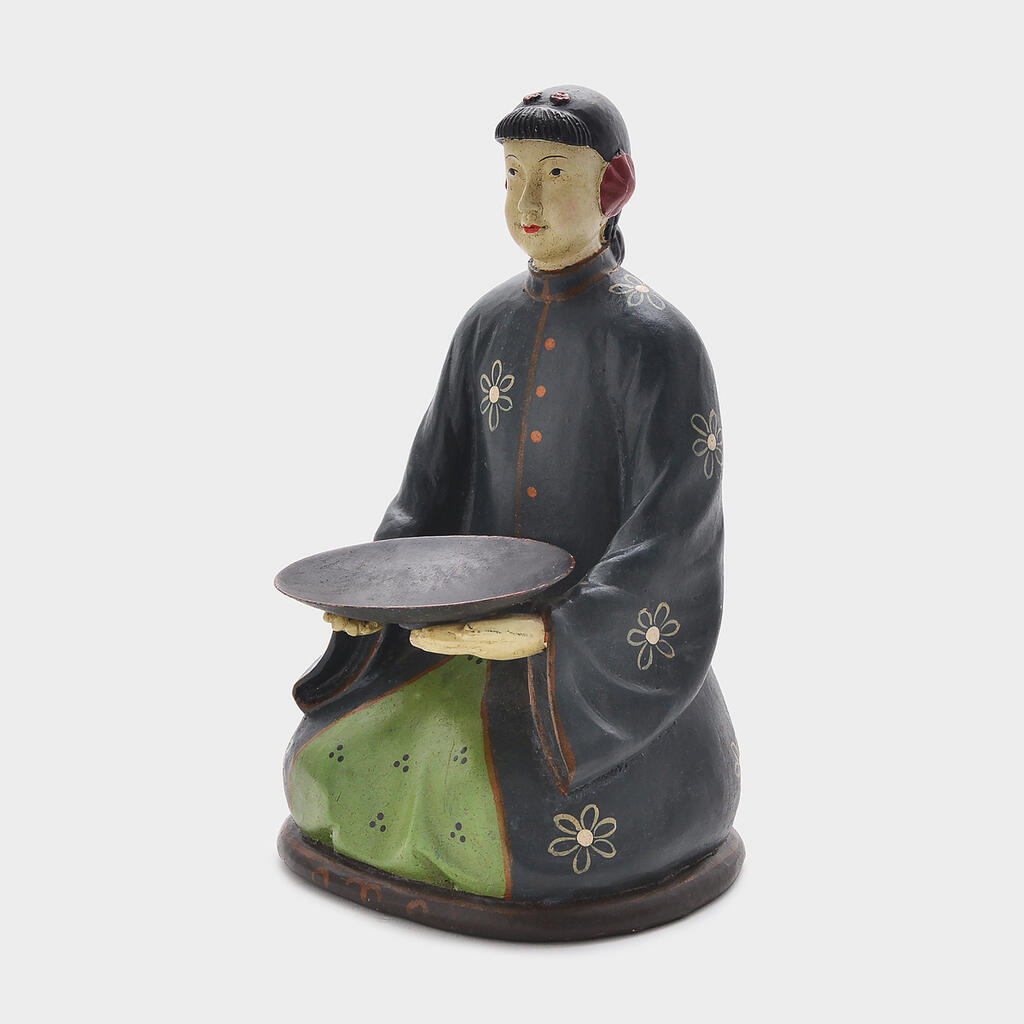 ESCULTURA CHINESA COM PRATO