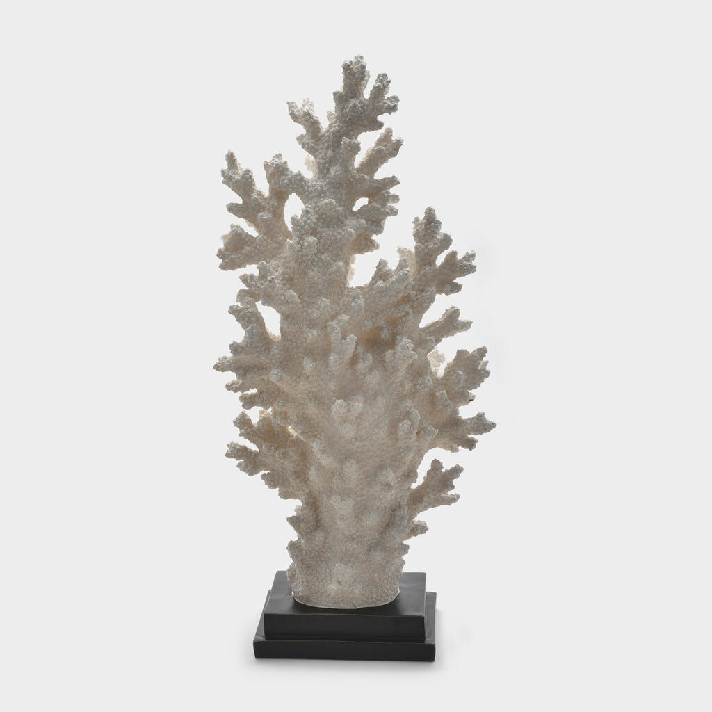 ESCULTURA CORAL BRANCO VERTICAL