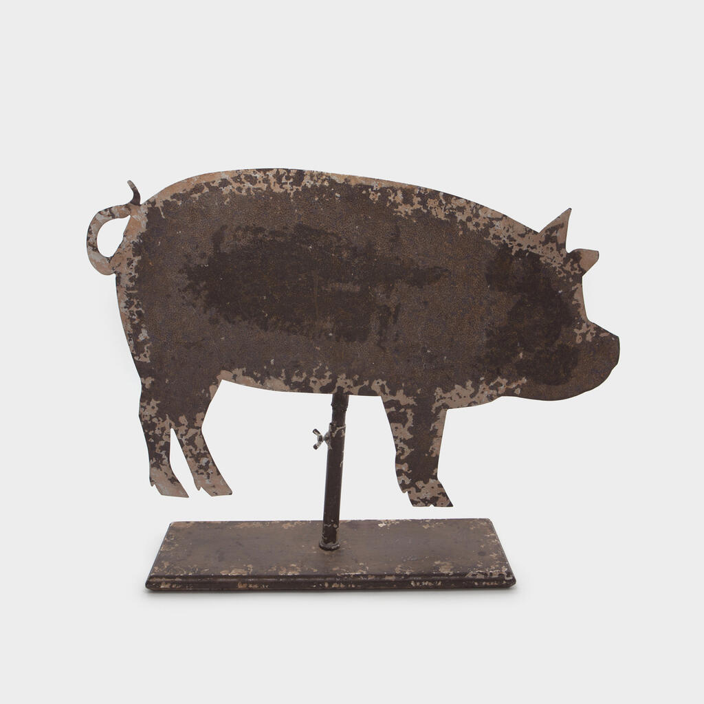 ESCULTURA PORCO FERRO