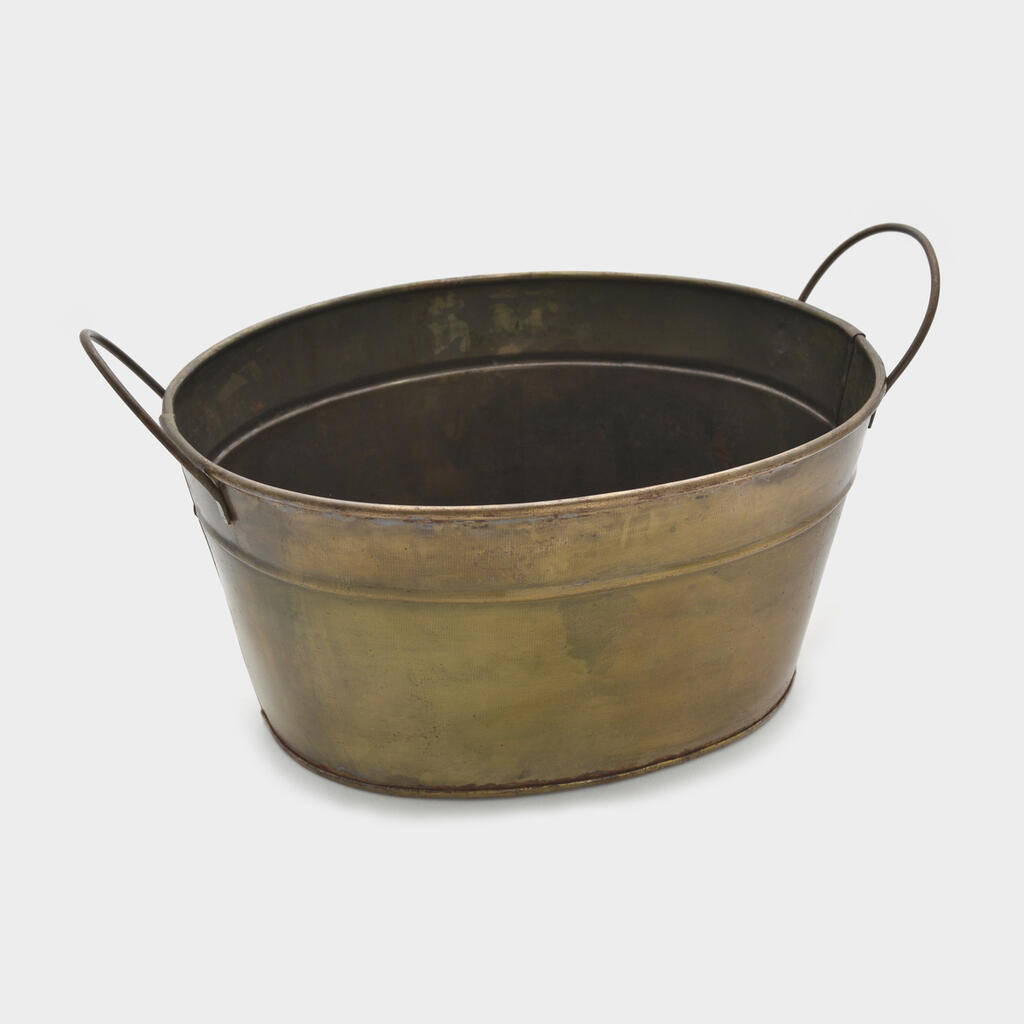 BALDE OVAL LATÃO ENVELHECIDO