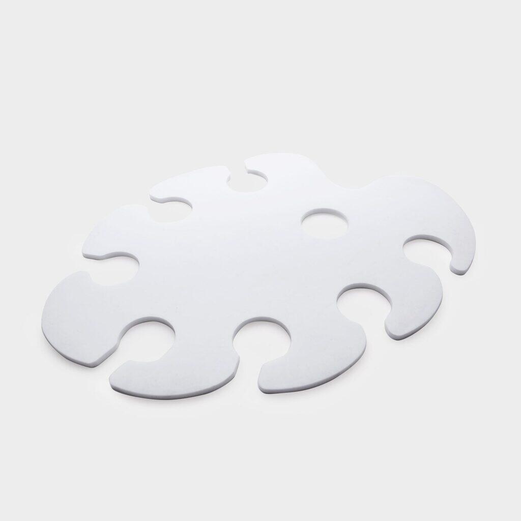 PORTA COPOS FOLHA ACRÍLICO BRANCO