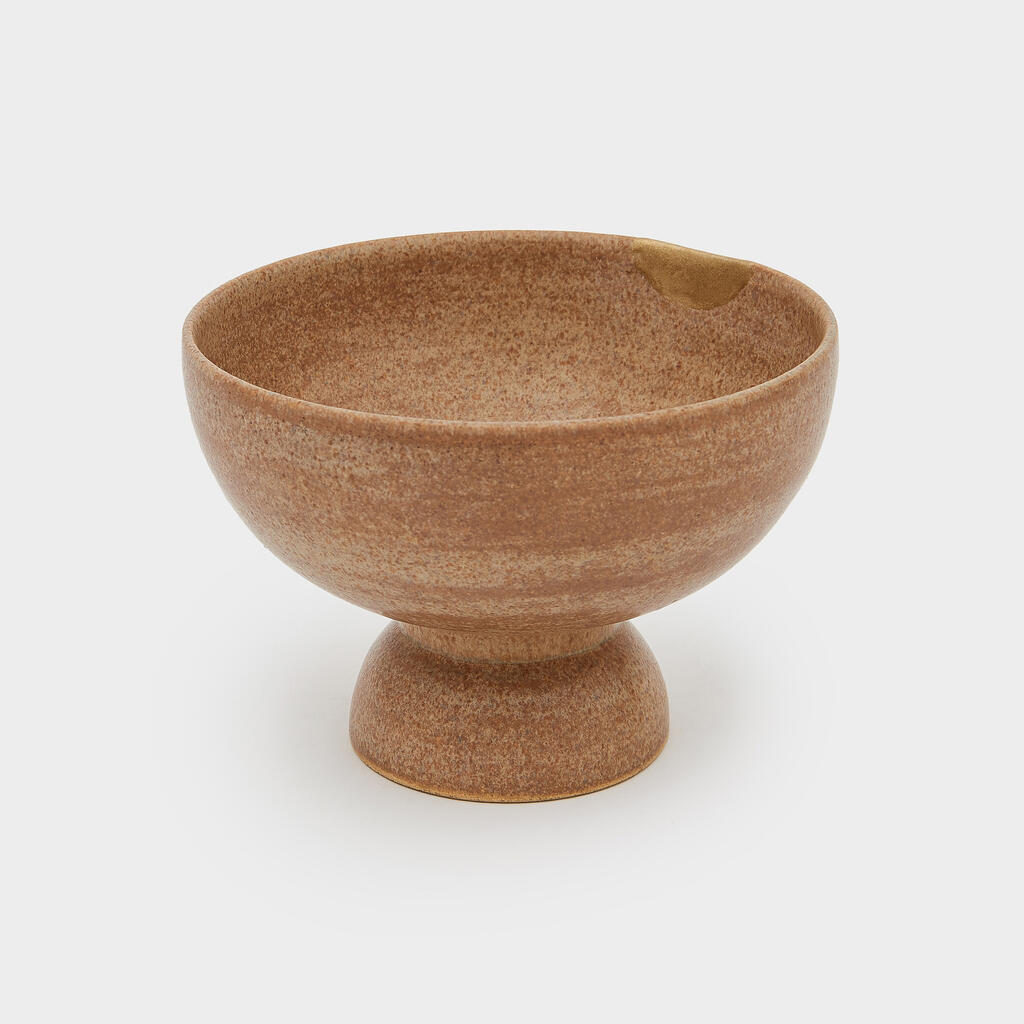 FRUTEIRA CERÂMICA N.O OCRE E DOURADO