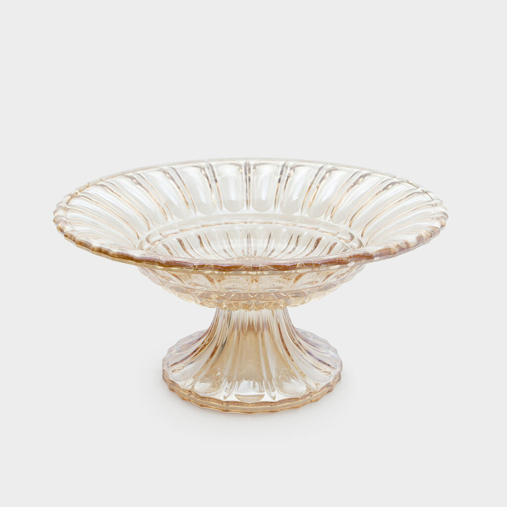 FRUTEIRA RASA CRISTAL DOURADA CANELADA