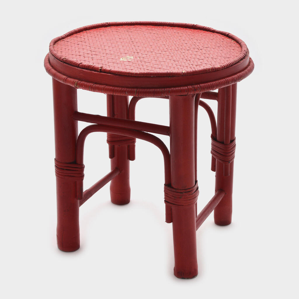 BANCO REDONDO VERMELHO