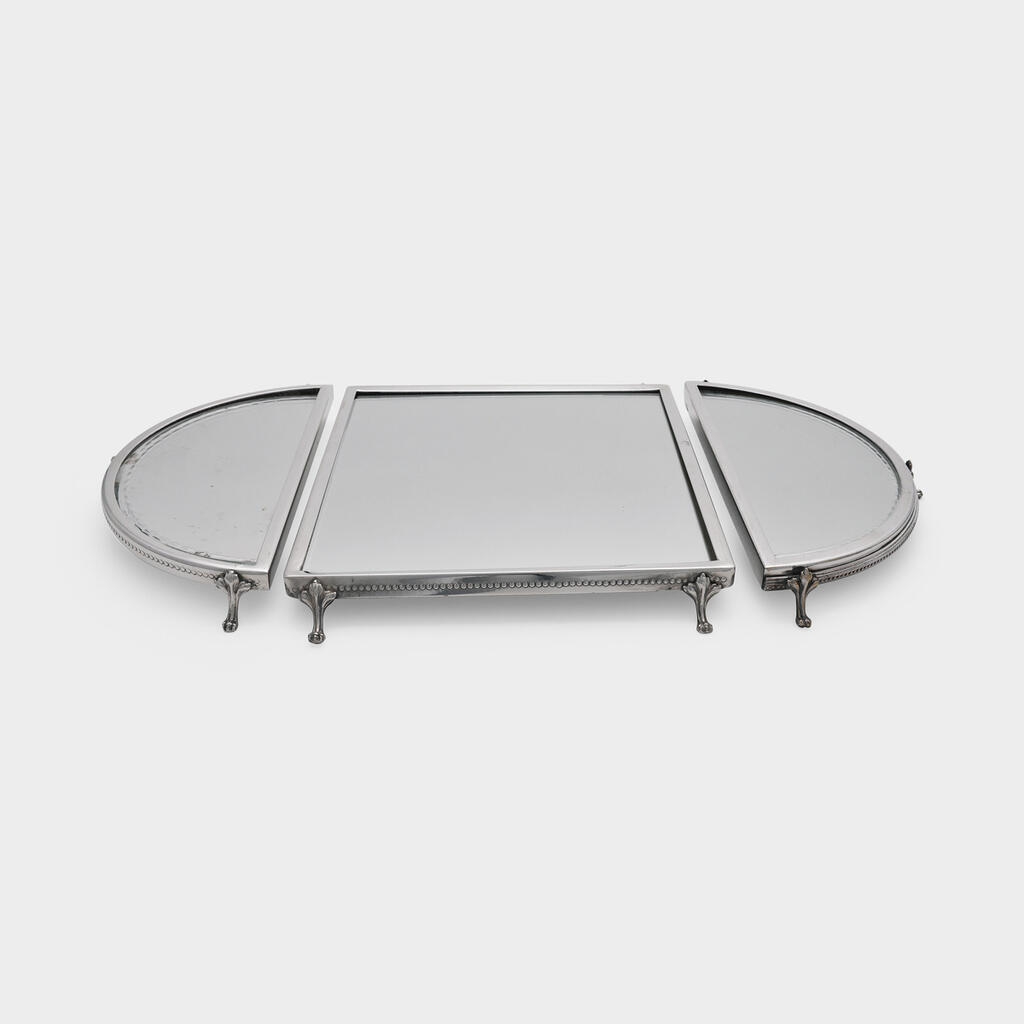 BANDEJA ESPELHO 3 PARTES COM PÉ TRABALHADO