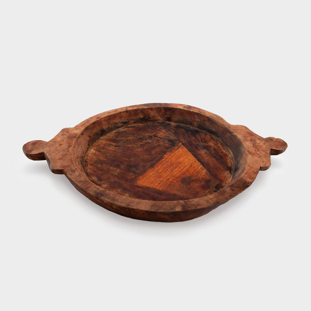 GAMELA REDONDA MADEIRA COM ALÇA - P