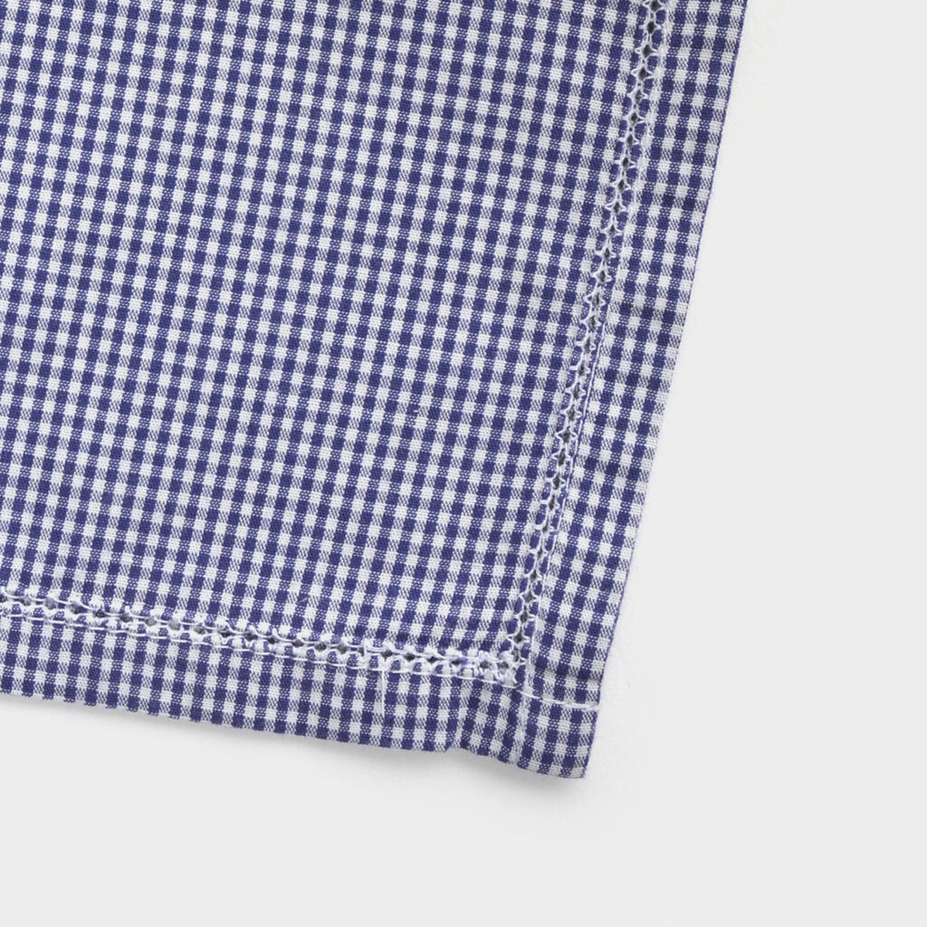 GUARDANAPO COQUETEL AZUL MARINHO XADREZ PONTO AJOUR