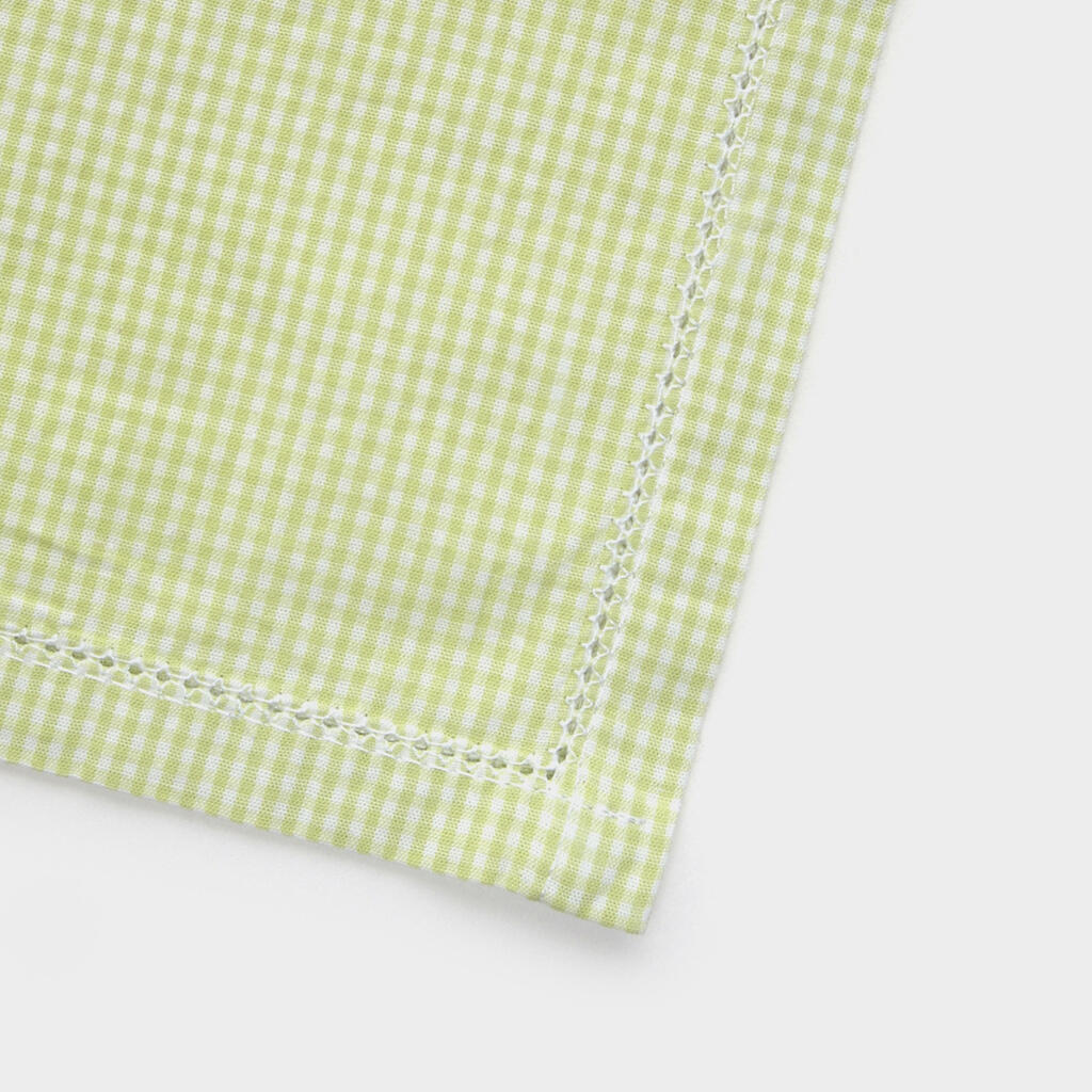 GUARDANAPO COQUETEL VERDE CLARO XADREZ PONTO AJOUR