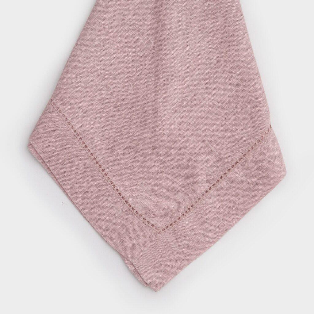 GUARDANAPO LINHO ROSA ANTIGO PT AJOUR