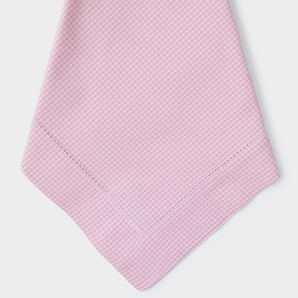 GUARDANAPO ROSA XADREZ PONTO AJOUR