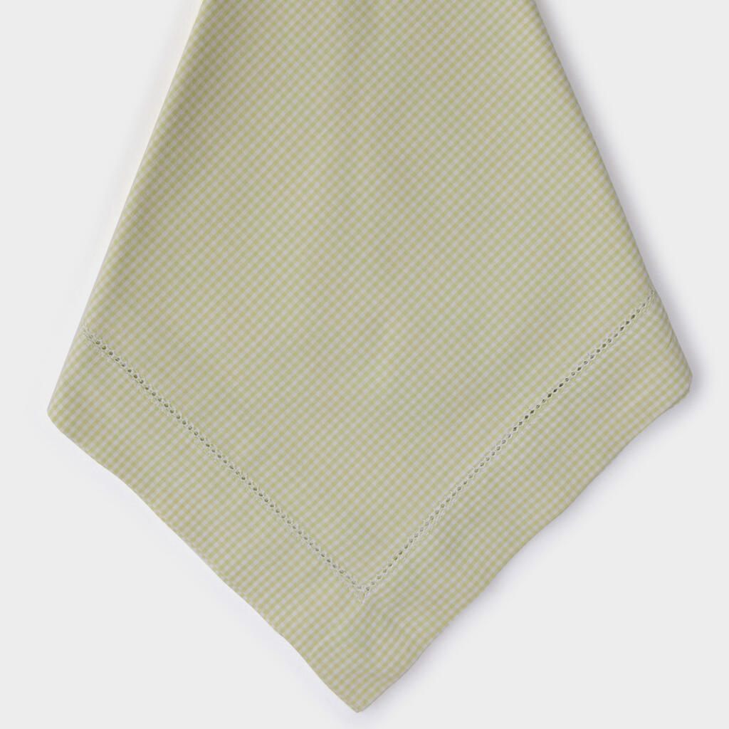 GUARDANAPO VERDE XADREZ PONTO AJOUR