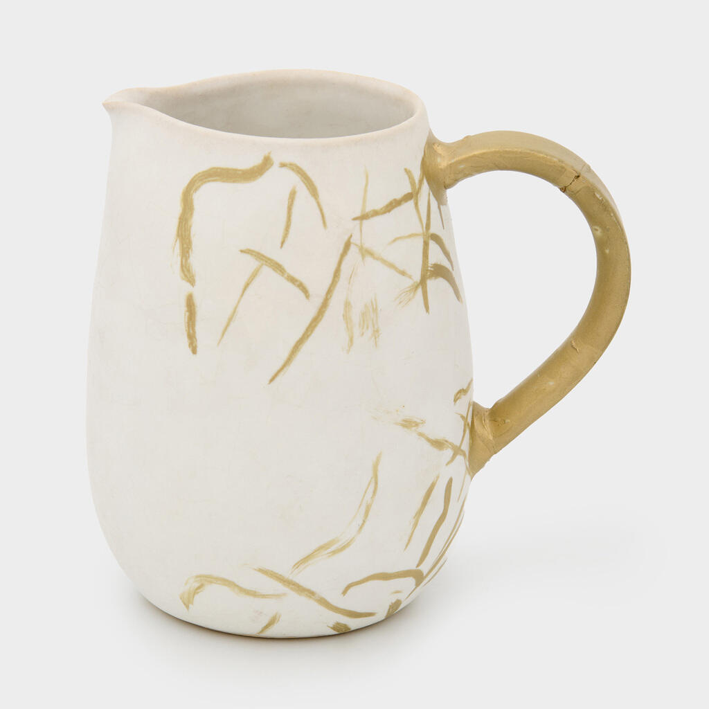 JARRA CERÂMICA N.O CRU DOURADO