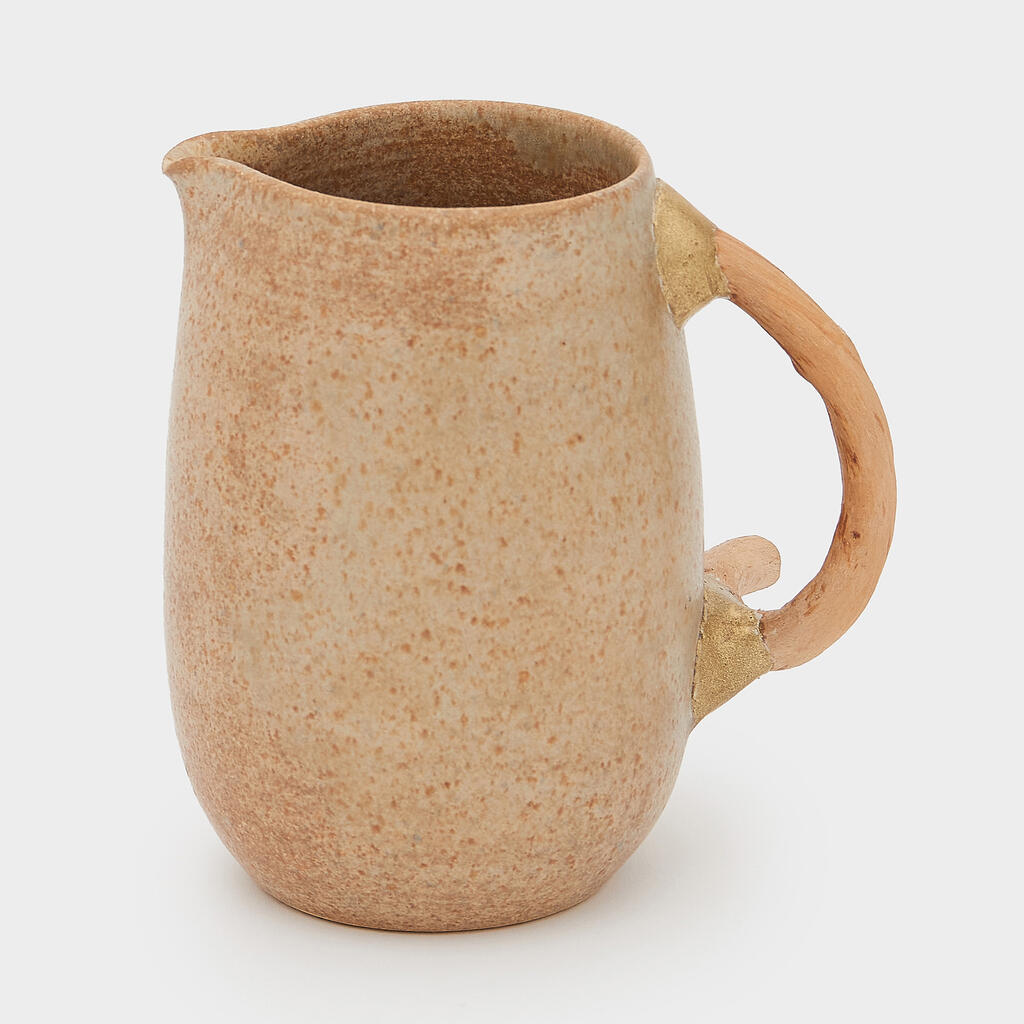 JARRA CERÂMICA N.O OCRE ALÇA MADEIRA